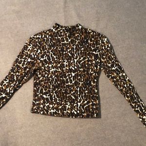 Cheetah Print Long Sleeve Top
